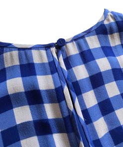 Diane von Furstenberg Gingham Cinch Waist Mini Dress