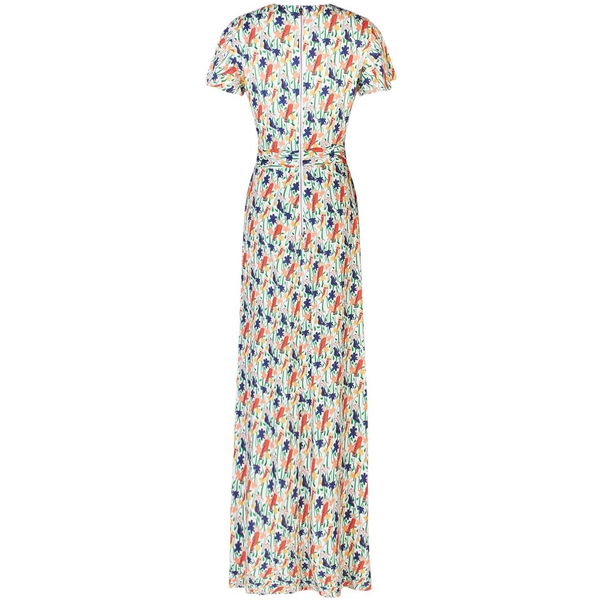 Alice + Olivia Adrianna Bird Party Mock-Wrap Maxi Dress evaChic Alice + Olivia Adrianna Bird Party Mock-Wrap Maxi Dress evaChic