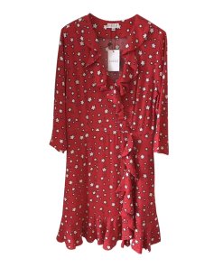 Claudie Pierlot Ring Star Print Ruffled Mini Dress