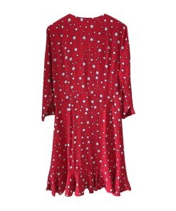Claudie Pierlot Ring Star Print Ruffled Mini Dress
