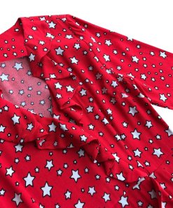 Claudie Pierlot Ring Star Print Ruffled Mini Dress