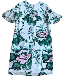 Burberry Peony Print Ruffle Sleeve Mini Dress