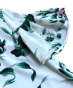 Burberry Peony Print Ruffle Sleeve Mini Dress