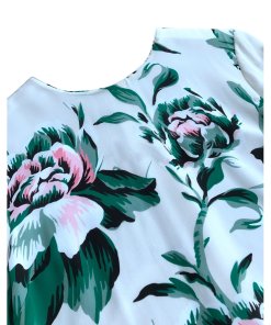 Burberry Peony Print Ruffle Sleeve Mini Dress