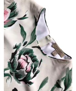 Burberry Peony Print Ruffle Sleeve Mini Dress