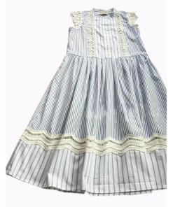 Sea Lace & Stripe Combo Dress
