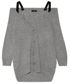 Theory Saline B. Cold-Shoulder Cashmere Cardigan