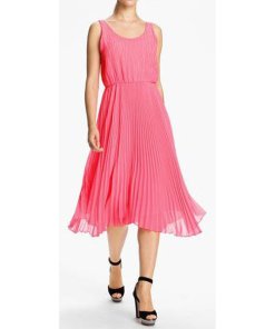 Alice + Olivia Penny Double Layer Pleated Dress