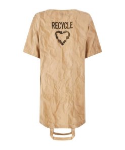 Moschino Printed Logo Paper Bag T-shirt Dress