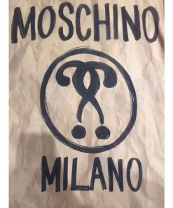 Moschino Printed Logo Paper Bag T-shirt Dress