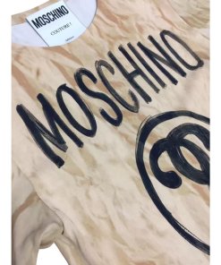 Moschino Printed Logo Paper Bag T-shirt Dress