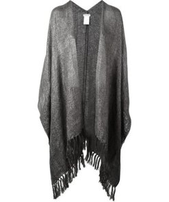 Brunello Cucinelli Linen Blend Fringe Cape