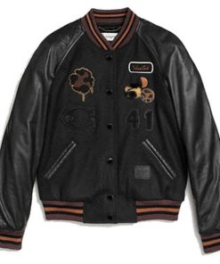 Coach 1941 Classic Leather Sleeve Varsity Jacket