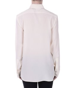 Stella McCartney Arlo Floral Embroidery Silk Shirt