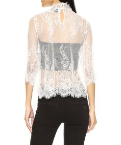 Ganni Whitehall St. Lace Top
