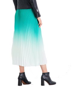 Maje Jonael Tie Dye Pleated Midi Skirt