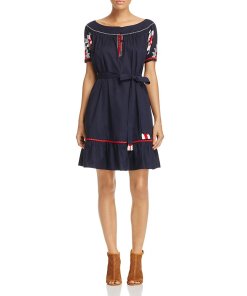 Tory Burch Alicia Embroidered Cotton Voile Dress