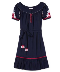 Tory Burch Alicia Embroidered Cotton Voile Dress