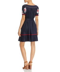 Tory Burch Alicia Embroidered Cotton Voile Dress