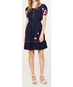 Tory Burch Alicia Embroidered Cotton Voile Dress