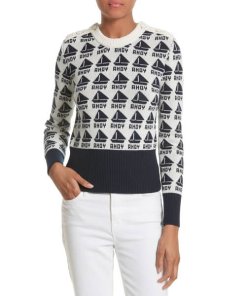 Tory Burch Seaside Cotton & Merino Wool Sweater