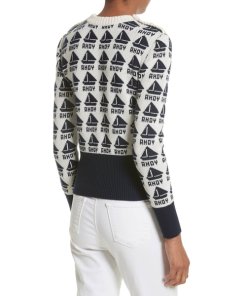 Tory Burch Seaside Cotton & Merino Wool Sweater