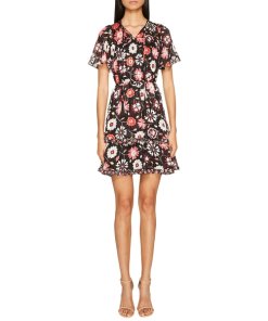 Kate Spade New York Casa Flora Flutter Sleeve Dress