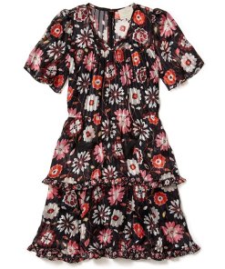 Kate Spade New York Casa Flora Flutter Sleeve Dress