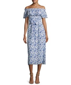 white christmas dresses Rebecca Taylor Mia Midi Dress main image 1