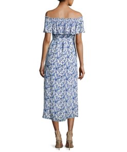 Rebecca Taylor Aimee Off-the-Shoulder Silk Dress