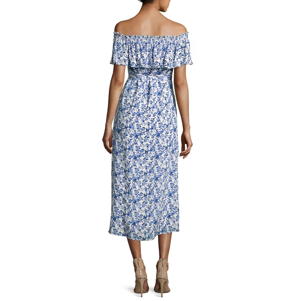 rebecca taylor embroidered silk dress Rosarium Fleur Silk Linen Maxi Dress main image 0