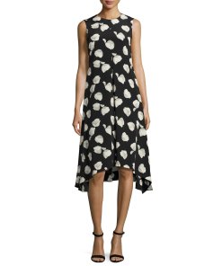 Theory Nophella B Harper-Print Silk Dress