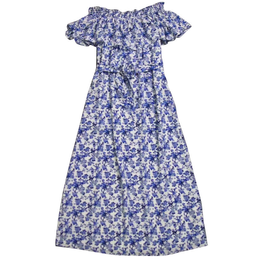 rebecca taylor embroidered silk dress Rosarium Fleur Silk Linen Maxi Dress