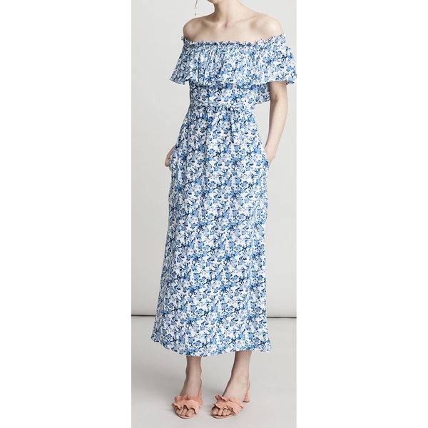 lace off the shoulder skater dress Winslow Off-The-Shoulder Skater Dress