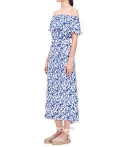 Rebecca Taylor Aimee Off-the-Shoulder Silk Dress