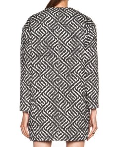 Alice + Olivia Shih Oversize Patterned Cotton Blend Coat
