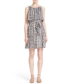 Kate Spade New York Island Stamp Chiffon Dress
