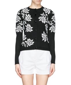 Alice + Olivia Winnie Lace Appliqué Cardigan
