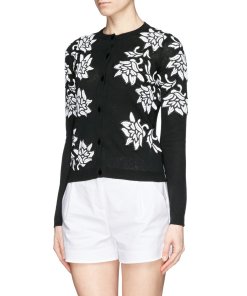 Alice + Olivia Winnie Lace Appliqué Cardigan