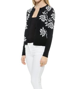 Alice + Olivia Winnie Lace Appliqué Cardigan