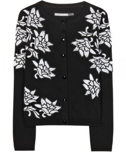 Alice + Olivia Winnie Lace Appliqué Cardigan