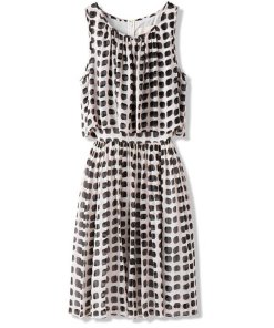 Kate Spade New York Island Stamp Chiffon Dress