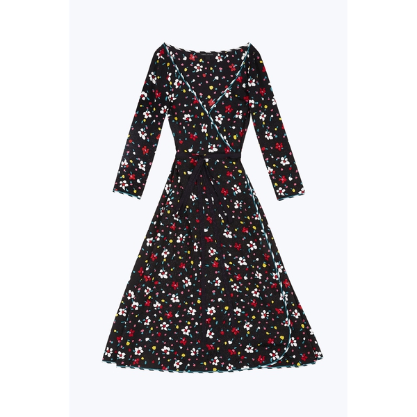 Marc Jacobs Painted Flower Wrap Dress evaChic Marc Jacobs Painted Flower Wrap Dress evaChic