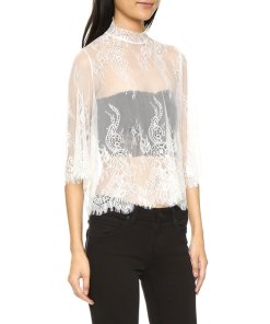Ganni Whitehall St. Lace Top