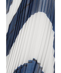 Alice + Olivia Shannon Asymmetric Pleated Maxi Skirt
