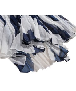 Alice + Olivia Shannon Asymmetric Pleated Maxi Skirt
