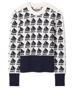 Tory Burch Seaside Cotton & Merino Wool Sweater