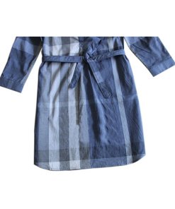 Burberry Tie-Waist Check Shirt Dress