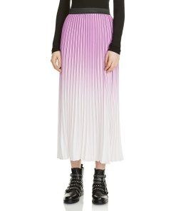 Maje Jonael Tie Dye Pleated Midi Skirt