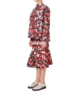 Marni Floral Print Asymmetric Hem Skirt